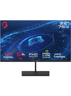21.45" Inch Basic Series Gaming Monitor (1920x1080) FHD, VA Panel, 75Hz Refresh Rate, 5ms Response Time with HDMI 1.4, Adaptive-Sync, Built-in Speakers, Support PS5 - GB22F75 | Black