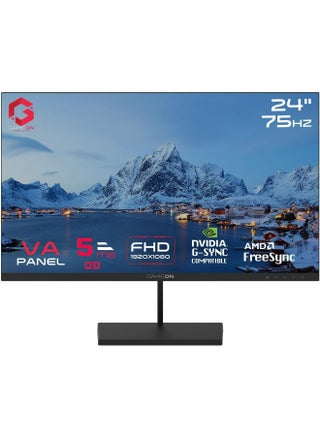 23.8" Inch Basic Series Gaming Monitor (1920x1080) FHD, VA Panel, 75Hz Refresh Rate, 5ms Response Time with HDMI 1.4, Adaptive-Sync, Built-in Speakers - GB24F75 | Black - pnsku/N70164260V/45/_/1742784518/d5d725b9-0e3e-4e4a-8e69-5a3e6cba5e8b