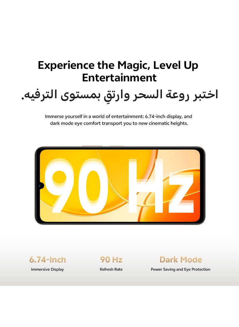 فيفو Y04 AI 4G Dual SIM Titanium Gold 4GB RAM + 128GB | 5500Mah | with Neck Band - Middle East Version  - Image 4