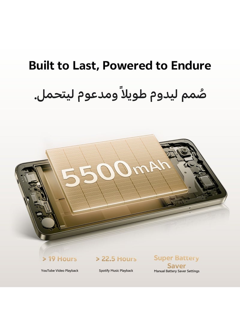 فيفو Y04 AI 4G Dual SIM Titanium Gold 4GB RAM + 128GB | 5500Mah | with Neck Band - Middle East Version  - Image 3