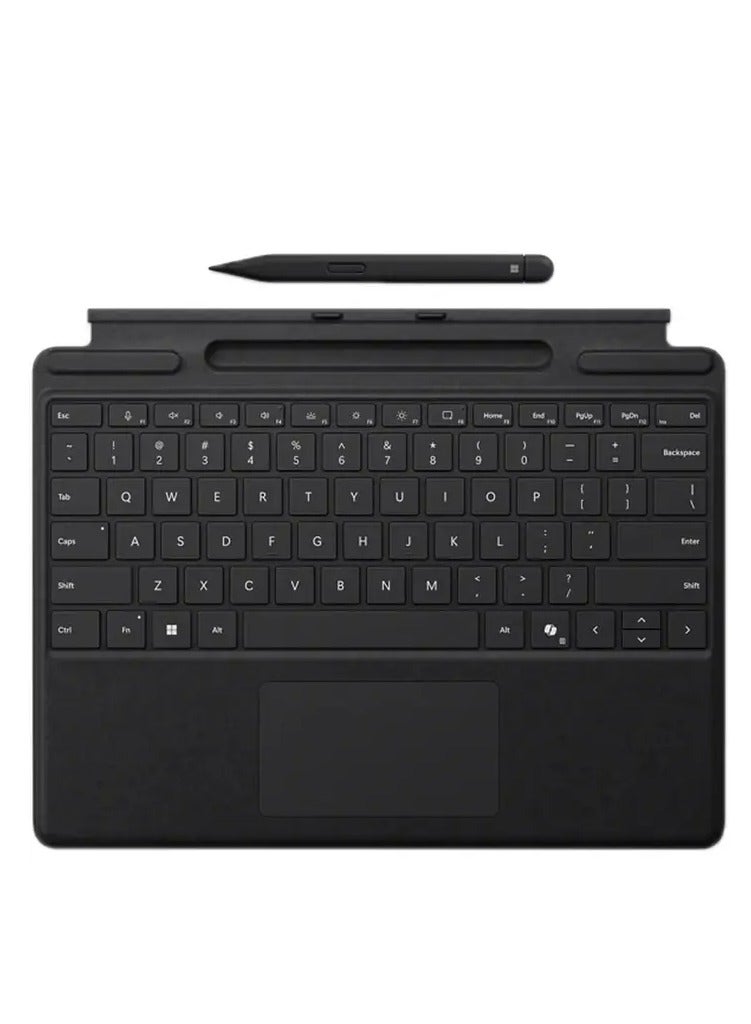 Microsoft Surface Pro Keyboard (11th Edition) with Slim Pen Black English Compatible with Surface Pro 10 for Business, Pro 9 & 8 Black  - Image 1