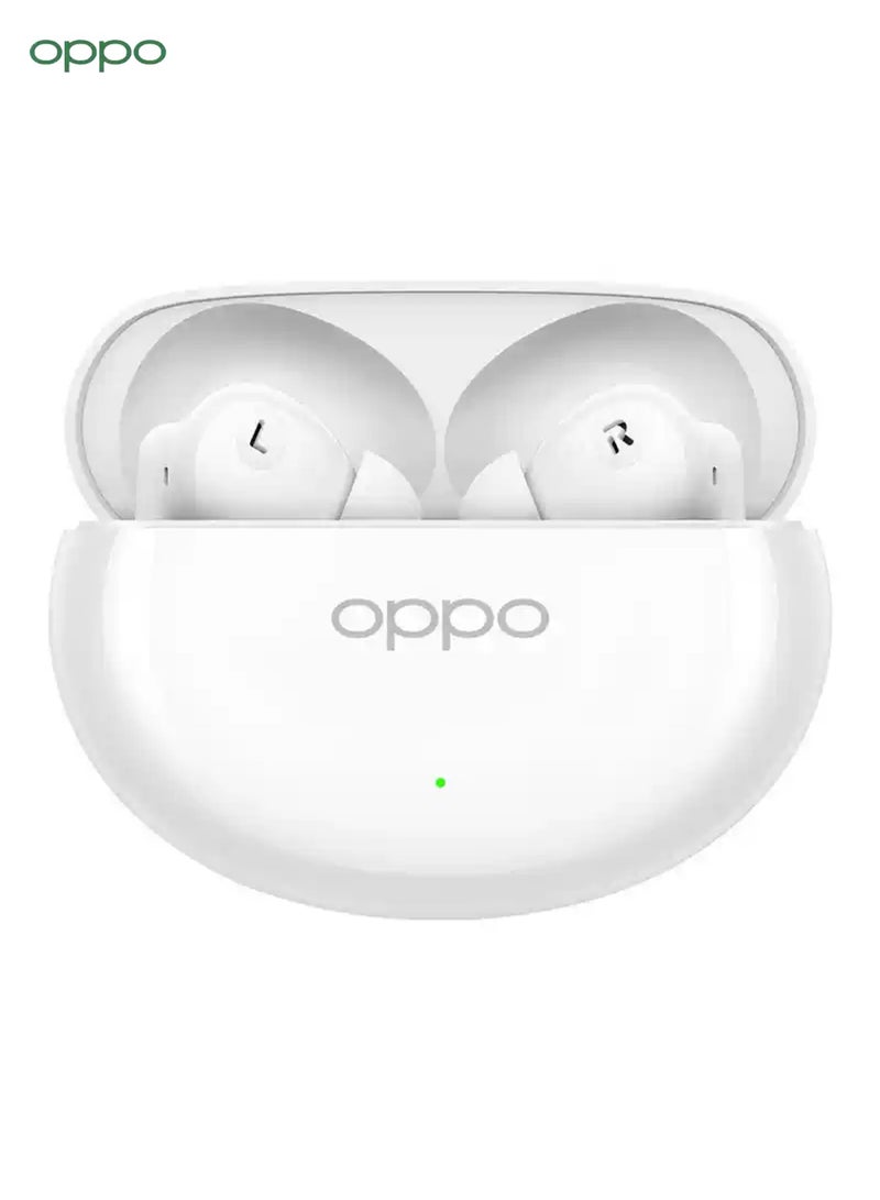 أوبو - Enco Air4 True Wireless Earbuds - Bluetooth 5.4, 12.4mm Dynamic Driver, Active Noise Cancellation, 43H Battery Life, IP55 Waterproof, Dual Microphone Noise Reduction, Touch Control, Quick Pairing, Dual Device Connection White - Image 1