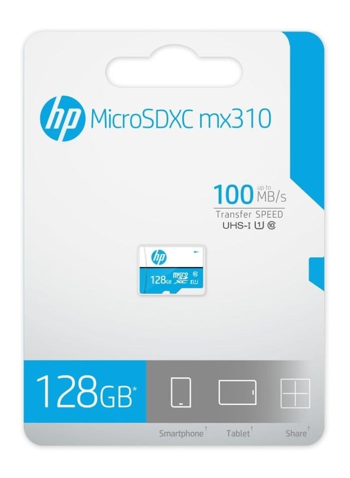 HP - mx310 MicroSDXC C10 U1 Flash Memory Card, , SD Card for mobile , Camera 128 GB - Image 1