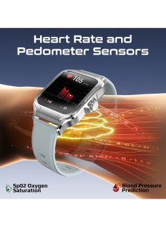 PROMATE Curved AMOLED Screen Smartwatch with Active Lifestyle Management, Durable Battery Life, 100+ Sports Modes, Heart Rate, Pedometer Sensors, and Real-Time Health Monitoring, XWatch-RM Silver  - Image 5