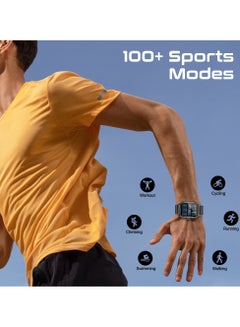 PROMATE Curved AMOLED Screen Smartwatch with Active Lifestyle Management, Durable Battery Life, 100+ Sports Modes, Heart Rate, Pedometer Sensors, and Real-Time Health Monitoring, XWatch-RM Black  - Image 5