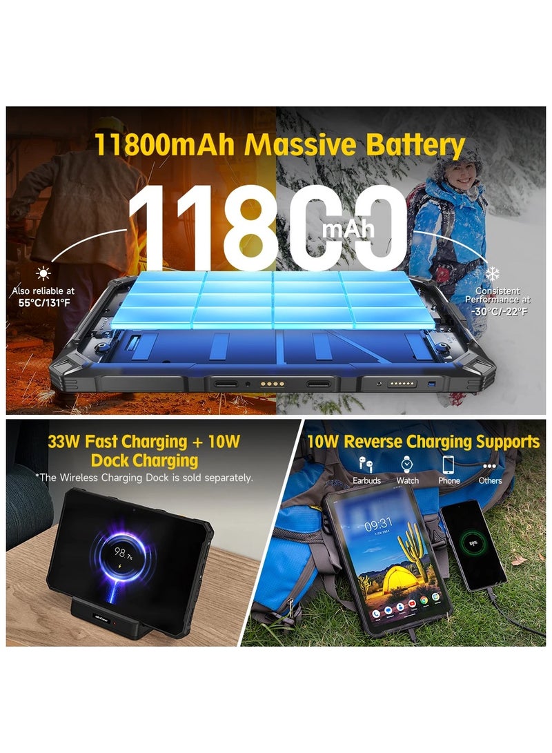 أوليفون تابلت أرمور باد 4 ألترا 5G المتين IP68/IP69K مع ضوء LED وبطارية 11800 مللي أمبير، شحن سريع 16GB+256GB 50MP - Image 2