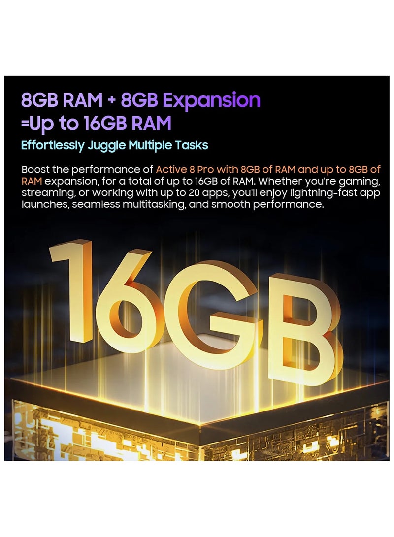 بلاكفيو تابلت أكتيف 8 برو القوي أندرويد 13 شاشة 10.36 بوصة 2.4K مع معالج هيليو G99 16GB 256GB تابلت PC 22000mAh، برتقالي - Image 4