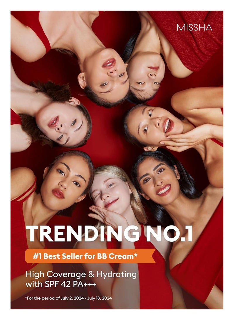 Missha M Perfect Cover BB Cream Bright Skin SPF 42 PA +++ 50ml No.21 Light Beige - Image 2