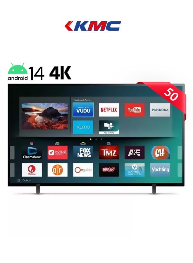 KMC - 50-inch Smart Screen - 4K - Android 14 - KMC50US25 black - Image 1