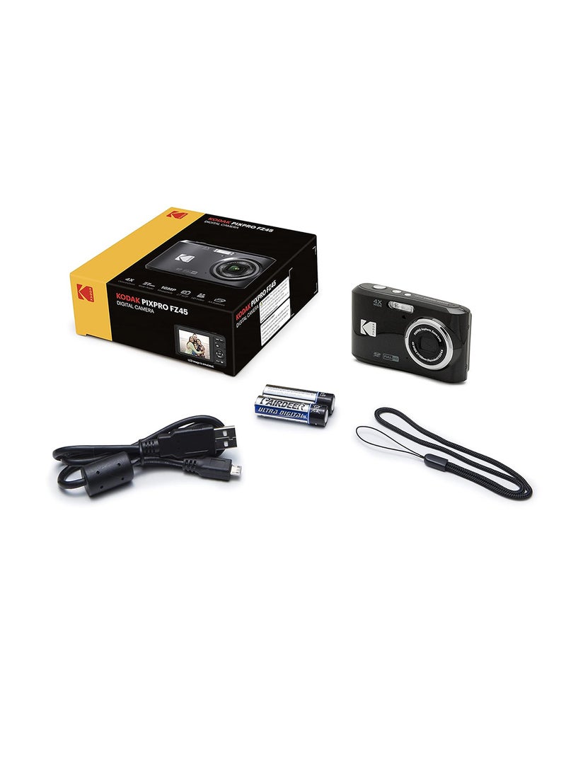 Kodak - PIXPRO Friendly Zoom FZ45-BK 16MP Digital Camera with 4X Optical Zoom 27mm Wide Angle and 2.7" LCD Screen - Image 1