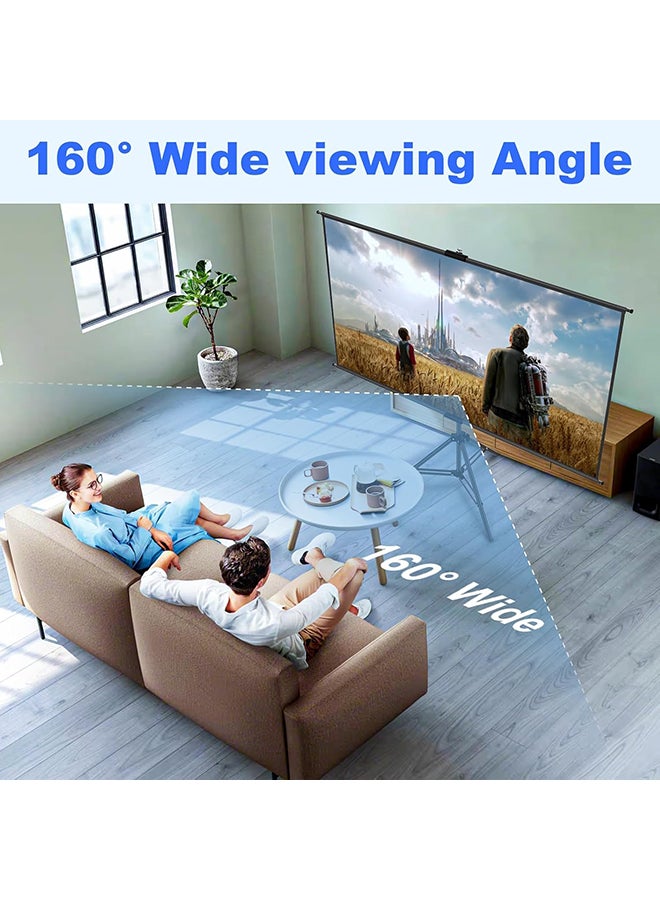 Wownect Projector Screen Tripod Stand 100 inch,Outdoor Projection Screen ,16:9 HD Wrinkle-Free Adjustable Tripod Movie Screen with Storage Bag SCR20 Black  - Image 3
