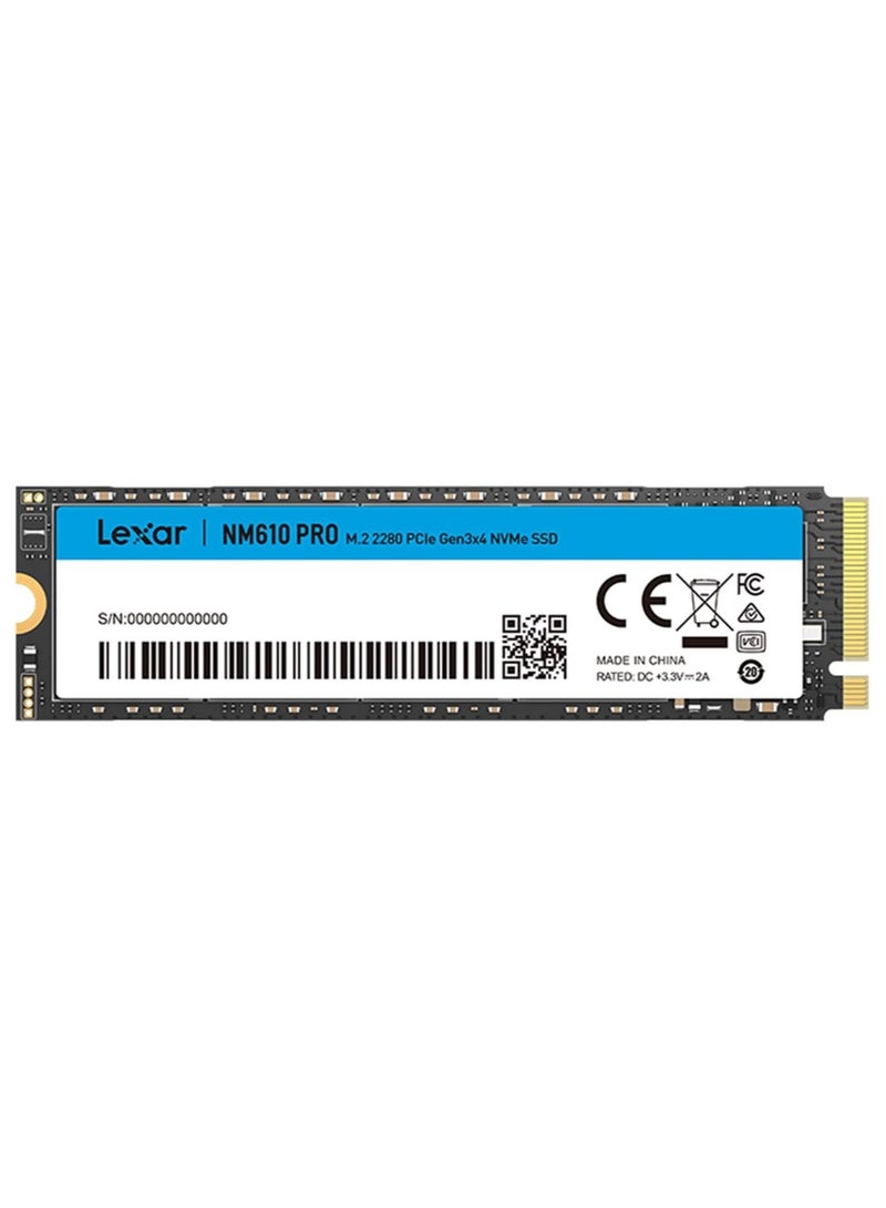 Lexar NM610PRO SSD, M.2 2280 PCIe Gen3x4 NVMe 1.4 SSD Internal, Up to 3300MB/s Reading, 2600MB/s Write, 3D NAND Flash Drives for Notebook, Desktop, PC 1 TB  - Image 1