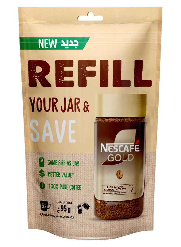 Gold Instant Coffee Pouch Refill 95grams Single