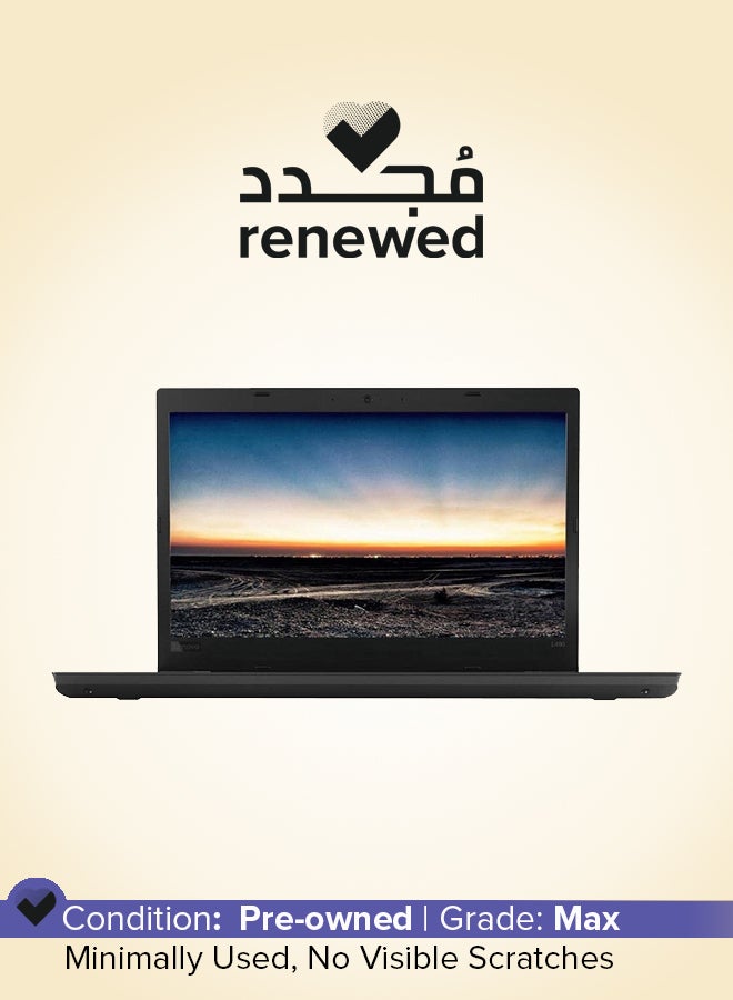 Lenovo Renewed - Thinkpad L480 Laptop With 14-Inch HD Display,Intel corei5-8250U/8GB/256GB SSD/ English Black - Image 1