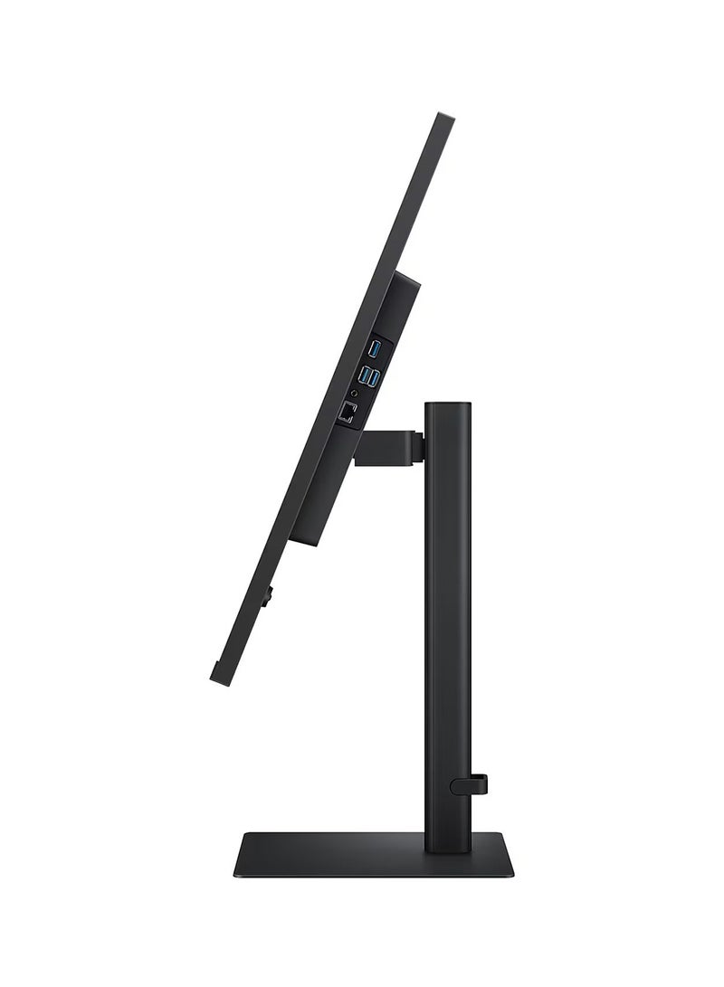 Samsung - 37 inch S8 4K UHD Monitor, USB Type C, 1.07 billion colors with HDR10, LAN, Display port, USB-A, USB-B, build in KVM switch, No tools setup, Height Adjustable Stand, LS37D800UAMXUE Black - Image 1