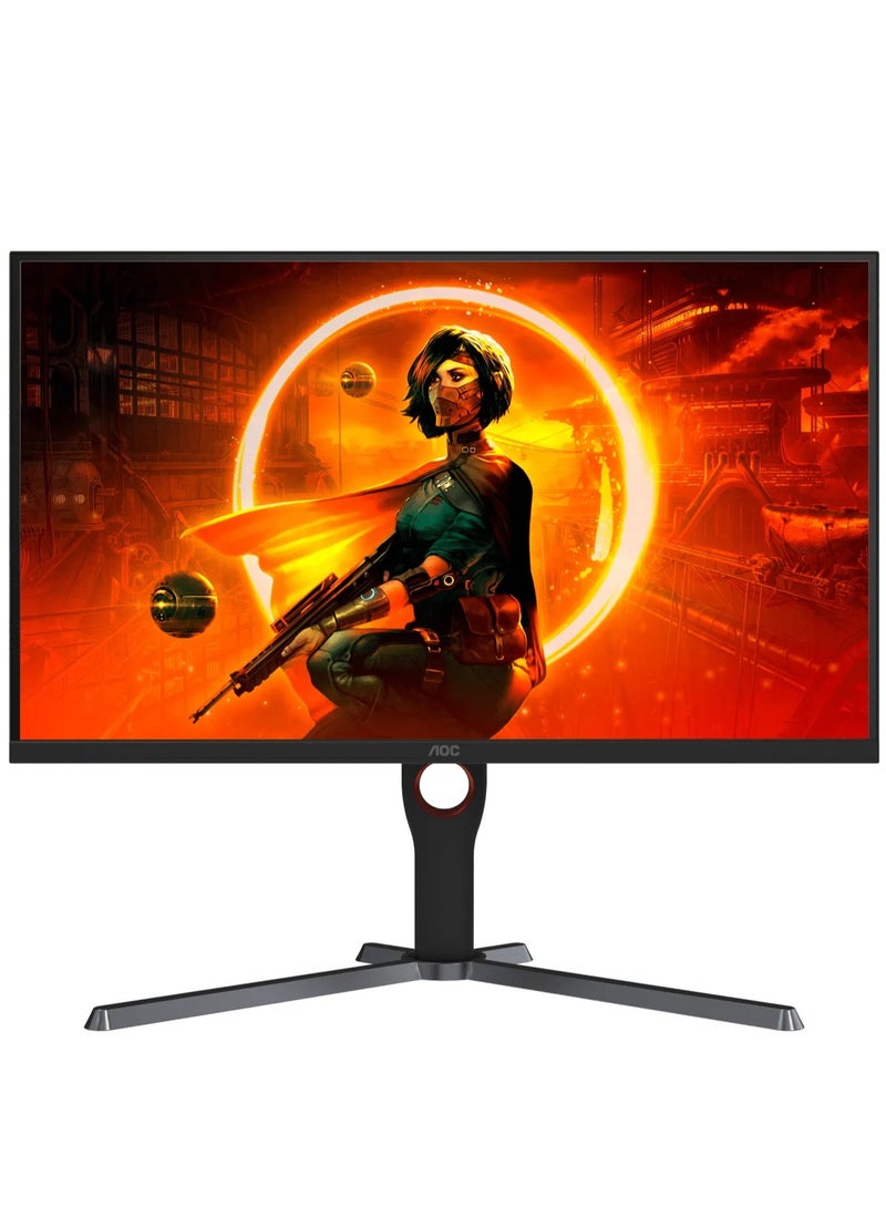 AOC - 27", 27G10ZE, Fast IPS Gaming Monitor, Full HD 1920x1080, 260Hz, 0.5ms, HDR10, Adaptive Sync, HDMI 2.0 x2, Display Port 1.4 x1, 3-Sided Frameless, Console Gaming Ready, Black and Red Red and Black - Image 1