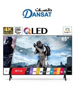 Dansat 65 Inch - QLED - 4K UHD - 120 Hz - Google TV - HDR 10 - Internal Receiver - Active DTD65BU 4K SMART TV-1 black  - Image 1