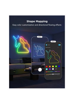 Govee Govee Neon Lights, RGBIC Neon Rope Light 2 Works with Matter, Alexa, Google Assistant, Custom DIY Neon Strip Lights for Bedroom and Wall Decor, Shape Mapping, Softer Material, 16.4ft, White  - Image 3