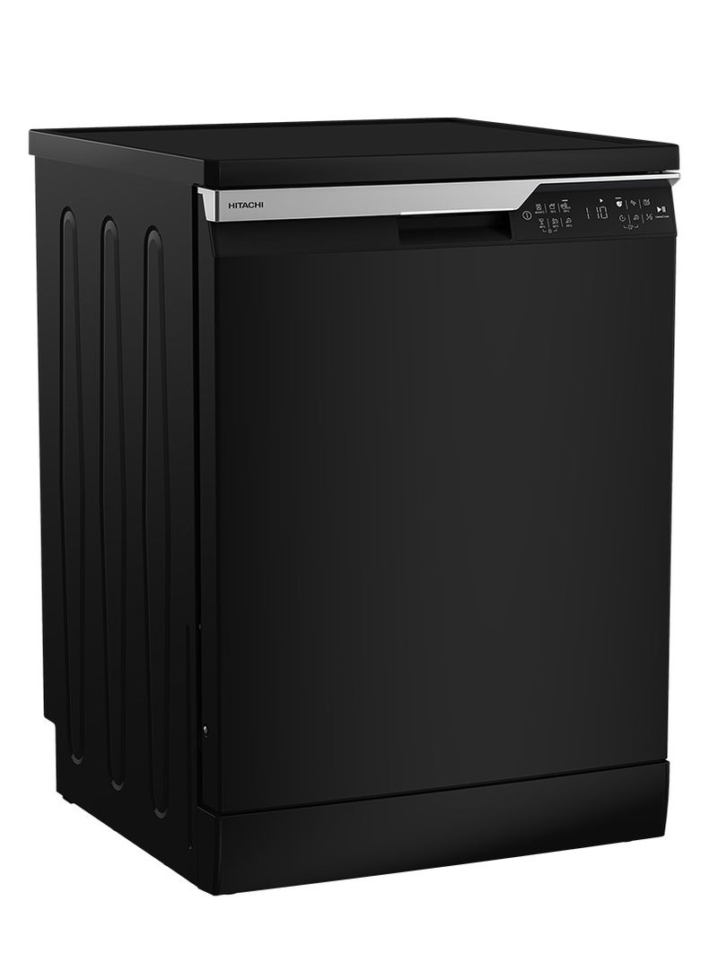 هيتاشي Dishwasher 15 Persons 6 Programs Inverter with Steam,Made in Turkey Black HNF54821 15 OZ HNF54821 black  - Image 2