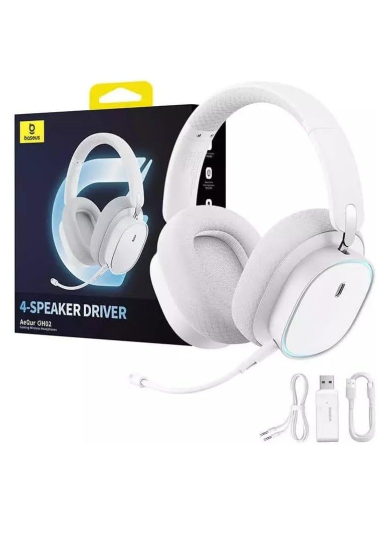 Baseus AeQur GH02 Gaming Wireless Headphones Moon White  - Image 2