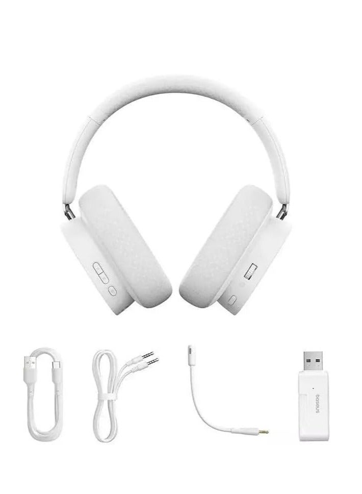 Baseus AeQur GH02 Gaming Wireless Headphones Moon White  - Image 4