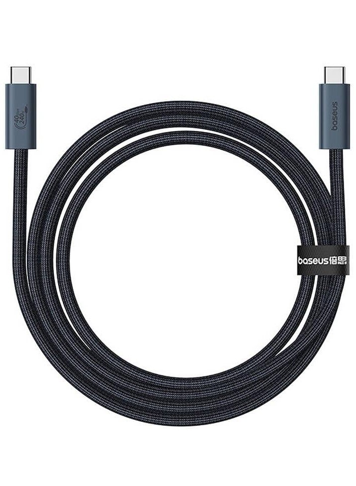 Baseus Flash Series 2 USB4 Full Featured Data Cable Type-C to Type-C 240W 1m Cluster Black - Image 4