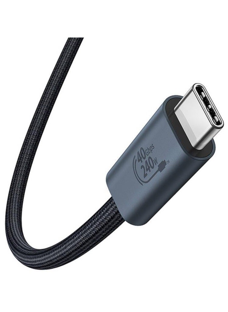 Baseus Flash Series 2 USB4 Full Featured Data Cable Type-C to Type-C 240W 1m Cluster Black - Image 5