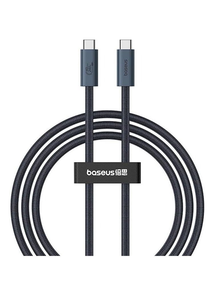 Baseus Flash Series 2 USB4 Full Featured Data Cable Type-C to Type-C 240W 1m Cluster Black - Image 3