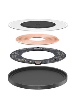 بيسوس Simple 2 Wireless Charger 15W Cluster Black（Include: Cable Type-C To Type-C 24W 12V/2A 1m Cluster Black) Black  - Image 5