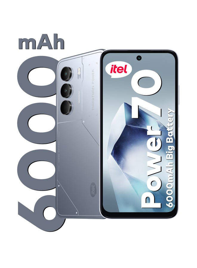 إيتيل P70 ثنائي الشريحة فضي 4+4 جيجابايت RAM 128 جيجابايت 4G - نسخة الشرق الأوسط - Image 1