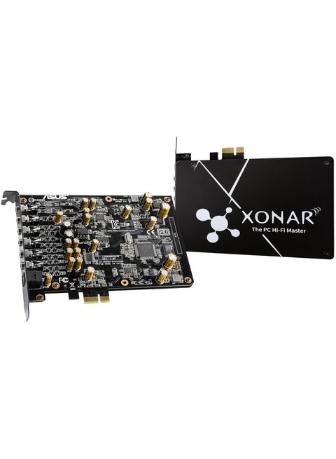 Xonar AE PCIe Gaming Sound Card with 7.1-Channel HD Audio, 192kHz/24-bit Playback, High-Quality DAC, 150 Ohm Headphone Amp, and EMI Shielding