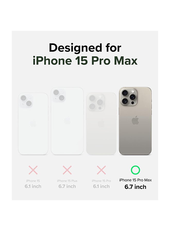 Ringke Alles Series Case Compatible With iPhone 15 Pro Max Heavy Duty Shockproof MagSafe Magnetic Standing Case - Dark Green - Image 2