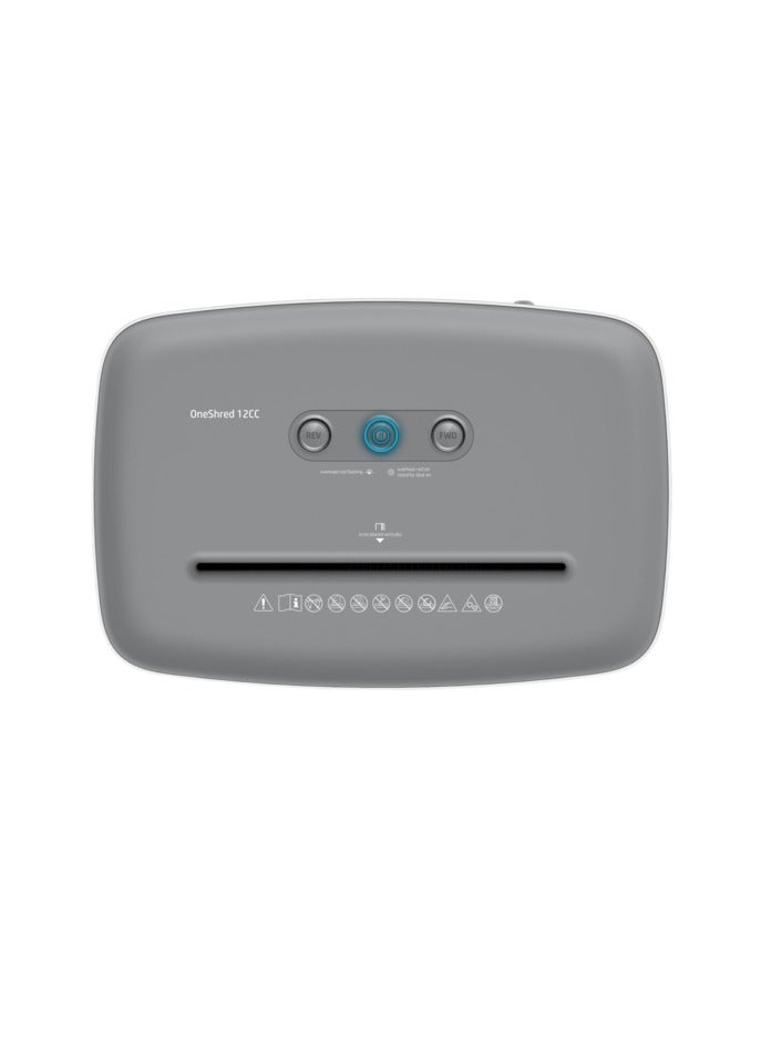 HP آلة تمزيق الورق المكتبي OneShred 12CC، أمان P-4، قطع متقاطع، 12 ورقة، سلة 23 لتر - 2802 - Image 3