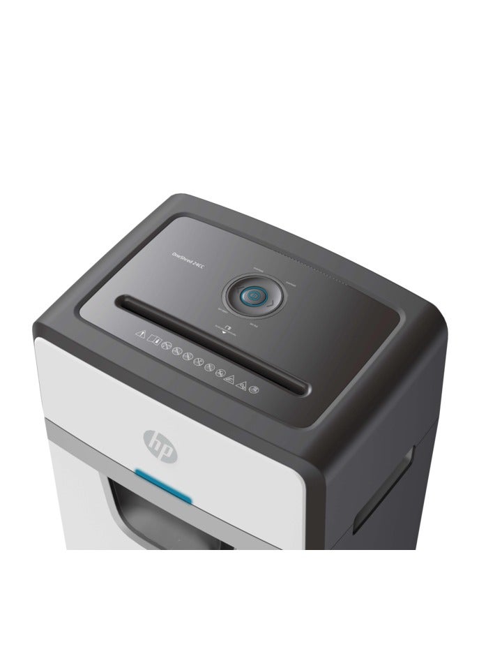 HP آلة تمزيق الورق المكتبي OneShred 24CC، أمان P-4، قطع متقاطع، 24 ورقة، سلة 30 لتر - 2807 - Image 3