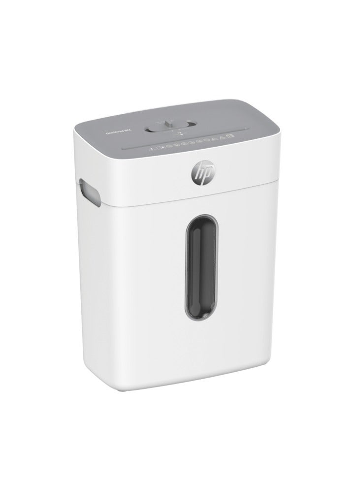 HP OneShred 8CC Office Paper Shredder Machine, P-4 Security, Cross Cut, 8 Sheets, 15L Bin - 2801 White  - Image 1