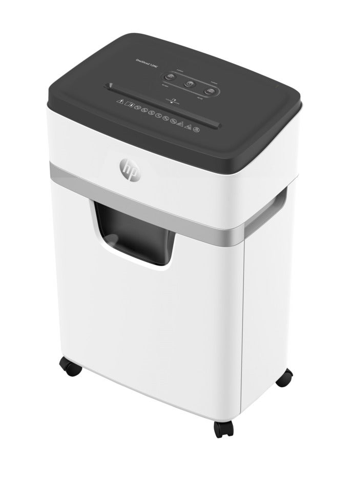 HP OneShred 12MC Office Paper Shredder Machine, P-4 Security, Micro Cut, 12 Sheets, 25L Bin - 2806 White - Image 2