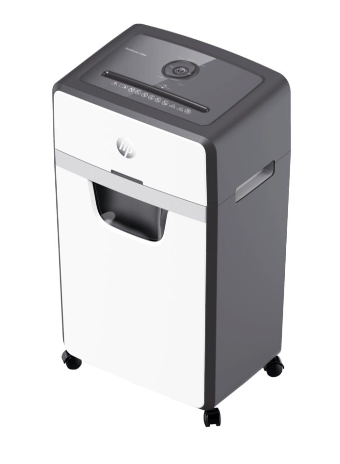 HP OneShred 16MC Office Paper Shredder Machine, P-4 Security, Micro Cut, 16 Sheets, 30L Bin - 2808 White - Image 1