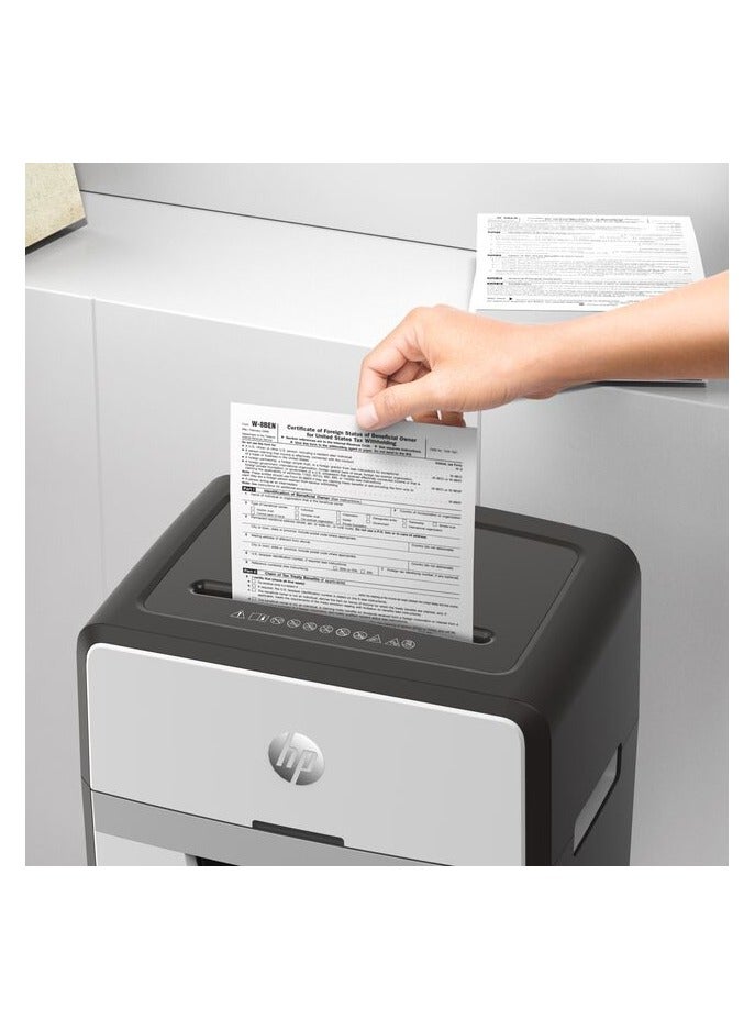 HP OneShred 16MC Office Paper Shredder Machine, P-4 Security, Micro Cut, 16 Sheets, 30L Bin - 2808 White - Image 4