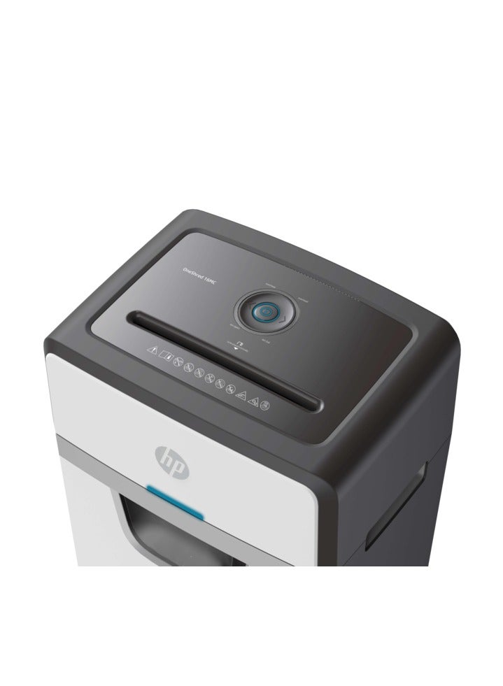 HP OneShred 16MC Office Paper Shredder Machine, P-4 Security, Micro Cut, 16 Sheets, 30L Bin - 2808 White - Image 3