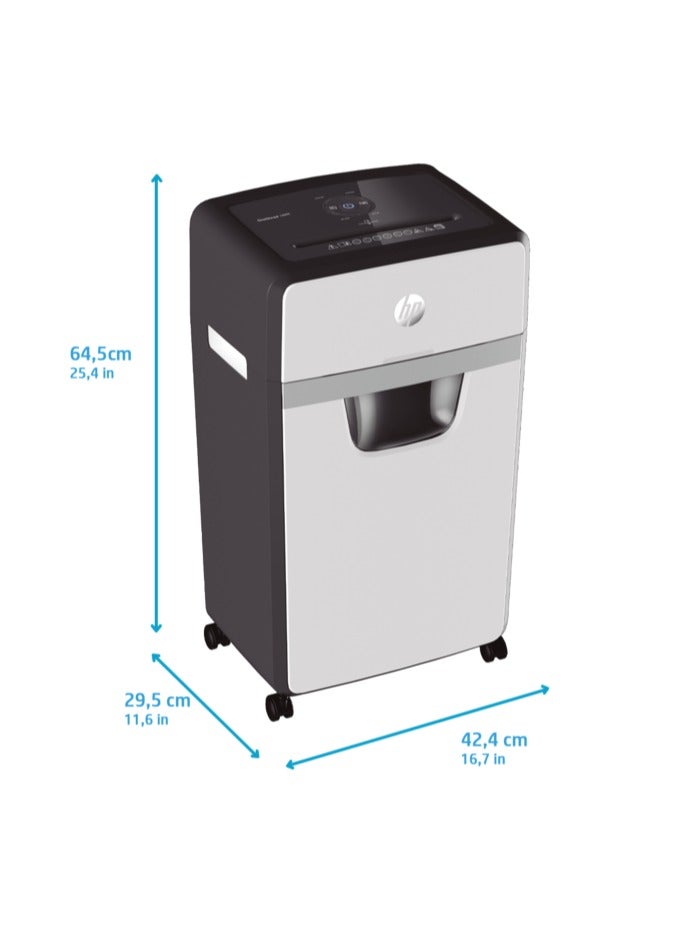 HP OneShred 16MC Office Paper Shredder Machine, P-4 Security, Micro Cut, 16 Sheets, 30L Bin - 2808 White - Image 5