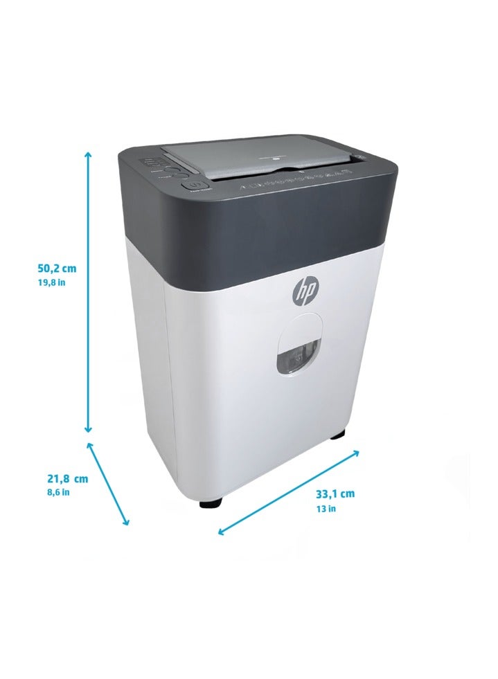 HP آلة تمزيق الورق المكتبي OneShred أوتوماتيكية 100CC، أمان P-4، قطع متقاطع، 100 ورقة، سلة 17 لتر - 2818 - Image 4