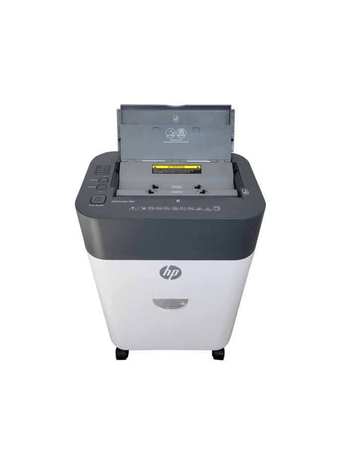 HP آلة تمزيق الورق المكتبي OneShred أوتوماتيكية 100CC، أمان P-4، قطع متقاطع، 100 ورقة، سلة 17 لتر - 2818 - Image 3