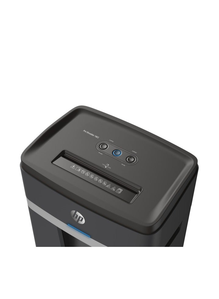 HP Pro Shredder 18CC Office Paper Shredder Machine, P-4 Security, Cross Cut, 18 Sheets, 25L Bin - 2813 Black - Image 3