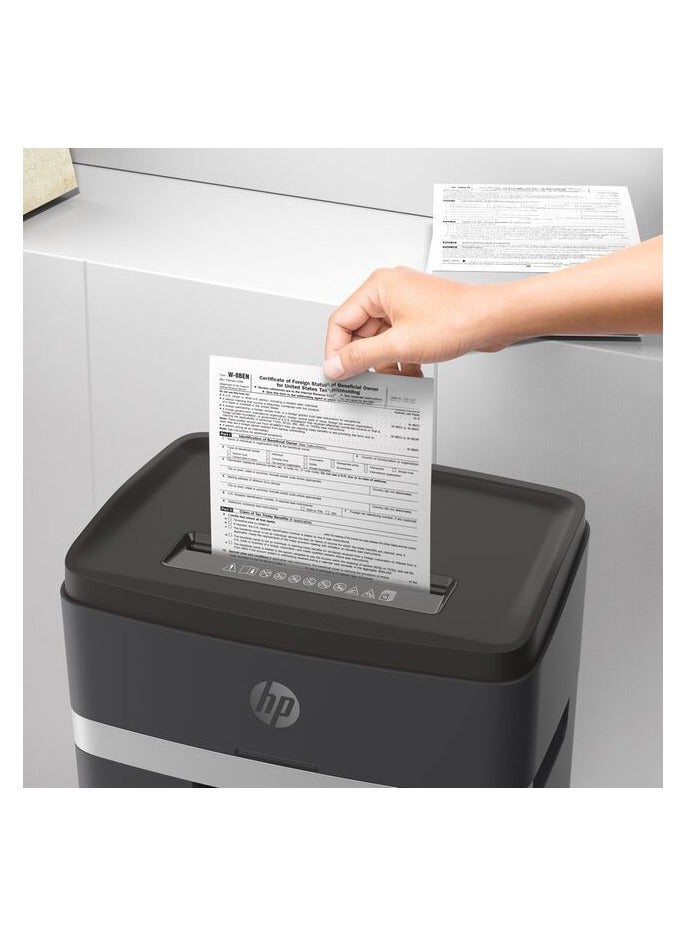 HP Pro Shredder 18CC Office Paper Shredder Machine, P-4 Security, Cross Cut, 18 Sheets, 25L Bin - 2813 Black - Image 4