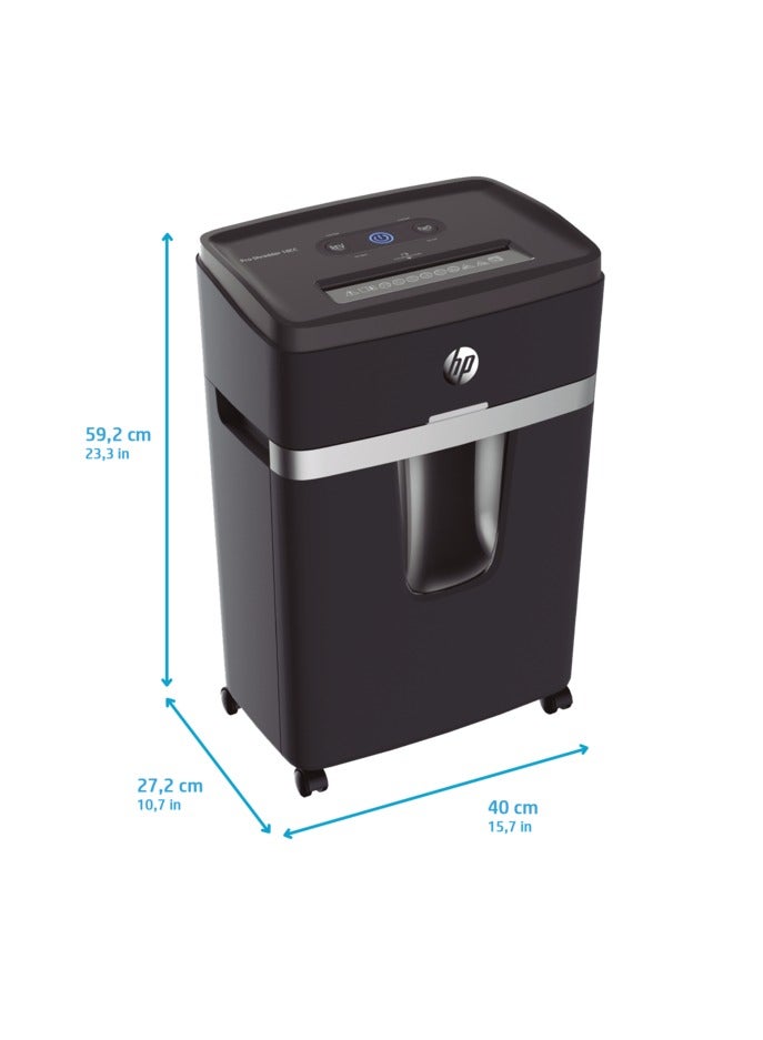 HP Pro Shredder 18CC Office Paper Shredder Machine, P-4 Security, Cross Cut, 18 Sheets, 25L Bin - 2813 Black - Image 5
