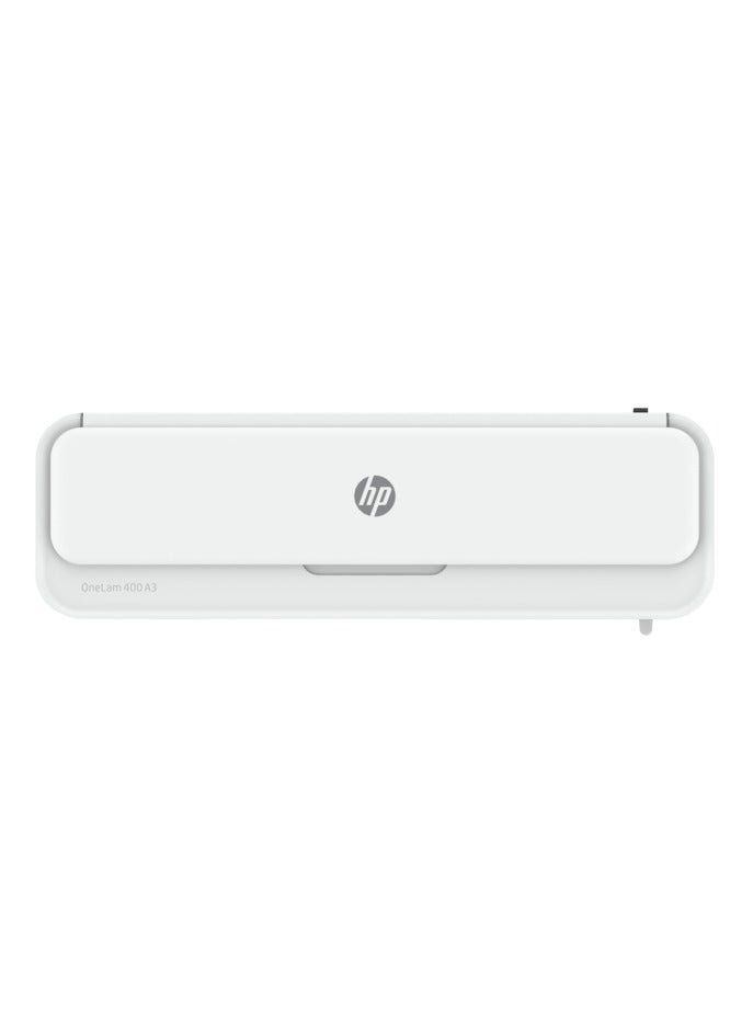 HP OneLam 400 A3 Compact Office Laminator Machine, Hot/Cold Lamination, Business Cards to A3 Sheets, 75/80-125mic - 3161 White - Image 2