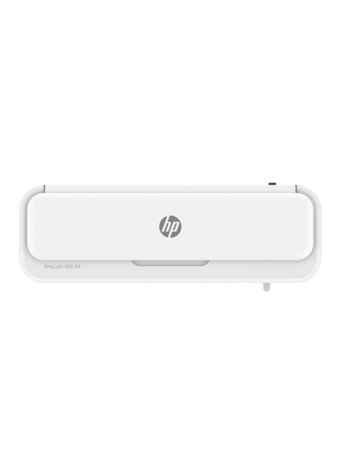 إتش بي OneLam 400 A4 Compact Office Laminator Machine, Hot/Cold Lamination, Business Cards to A4 Sheets, 75/80-125mic - 3160 White  - Image 2