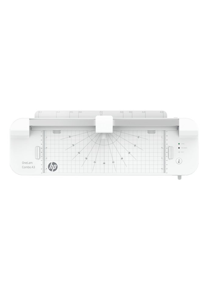 HP OneLam Combo A3 Office Laminators, Business Cards to A4 Sheets with Document Cutter, 75/80-125mic - 3162 White - Image 2