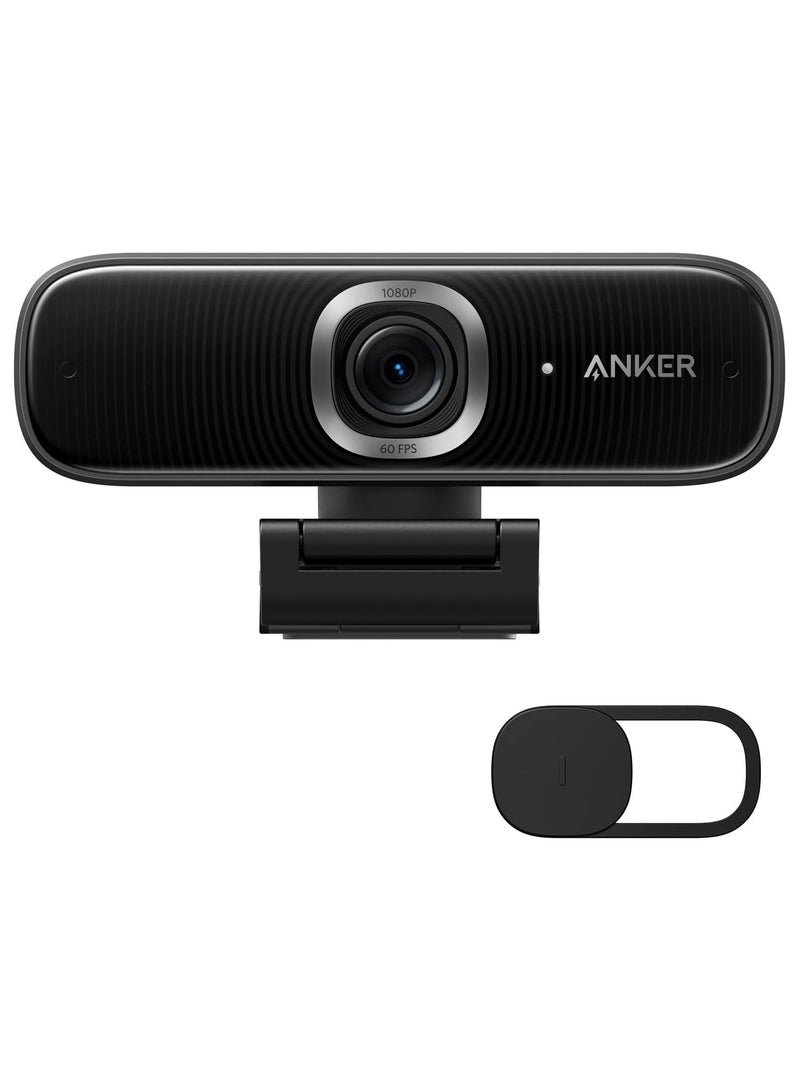 Anker Anker PowerConf C300 Smart Full HD, AI-Powered Framing & Autofocus, 1080p Webcam with Noise-Cancelling Microphones, Adjustable FoV, HDR, 60 FPS, Low-Light Correction, Zoom Certified Black  - Image 1