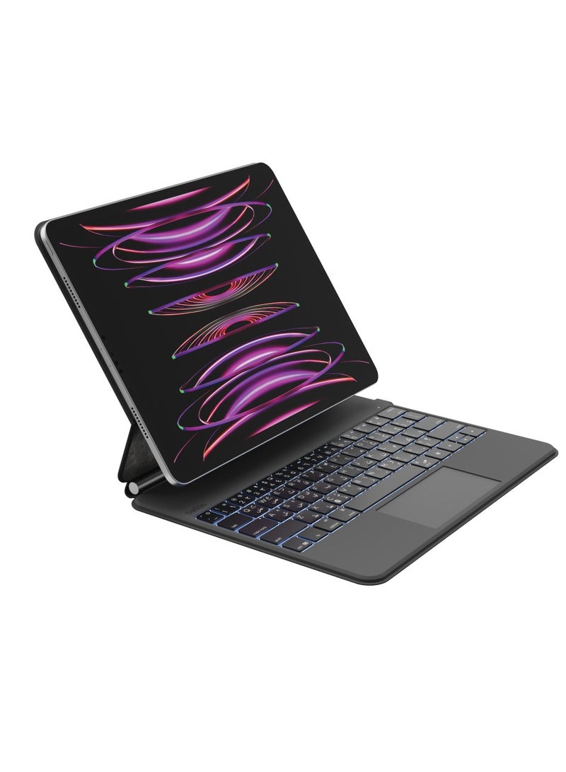 Belkin Keyboard Folio MagSafe for iPad Pro 11 (M4)2024 - Sleek Keyboard Folio Compatible with iPad Pro 11 (M4) - Full Protection with MagSafe Functionality - Comfortable Typing Experience - Perfect for Work and On-the-Go Use. BLACK - Image 2